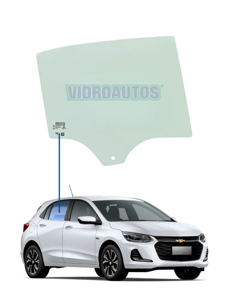 Vidro Porta Traseiro lado Direito Onix hatch 2020 a 2025